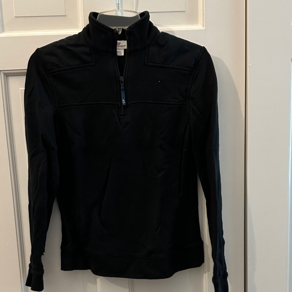 Vineyard Vines Black Quarter-Zip Sweater